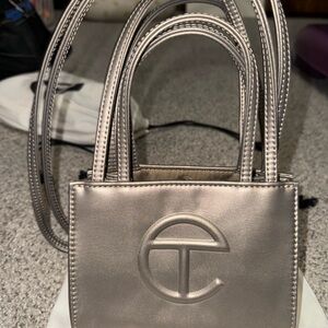 Telfar Metallic Gold Mini Bag